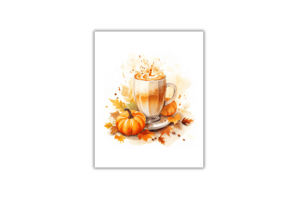 Download Watercolor Pumpkin Spice Latte-Art Print - Print Collection