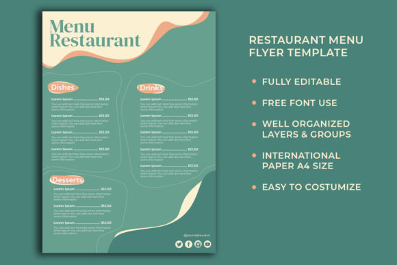 Download Restaurant Menu Flyer Print Template - Print Collection