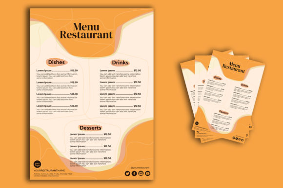 Download Restaurant Menu Flyer Print Template - Print Collection