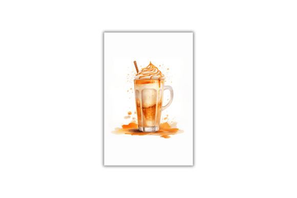 Download Watercolor Pumpkin Spice Latte-Art Print - Print Collection