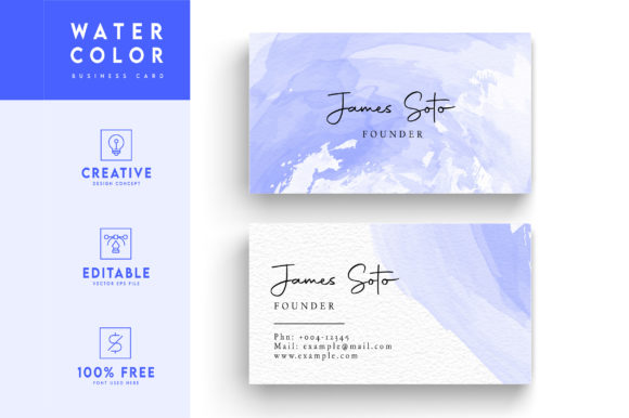 Download Watercolor Print Template - Id Card - Print Collection