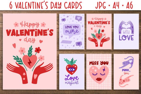 Download Valentine's Day Cards Print Template - Print Collection