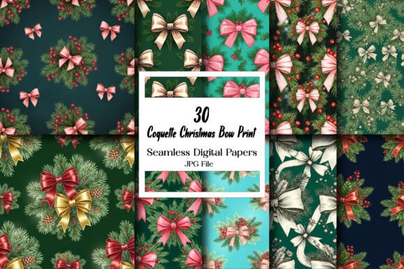 Download Coquette Christmas Bow Print - Print Collection