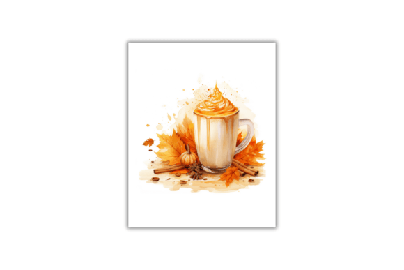 Download Watercolor Pumpkin Spice Latte-Art Print - Print Collection
